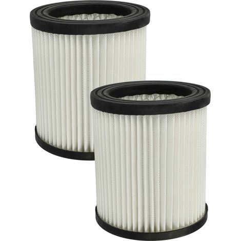 vhbw 2x filtro sostituisce Scheppach 7907702701 per aspirapolvere - filtro HEPA nero / bianco