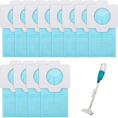 Confezione da 12 sacchetti per aspirapolvere Makita DCL182 CL107 CL072 CL102 BCL142 BCL182 DCL142 DCL184 DCL282 DCL285 4093D 4073D 4072D 4076D. Sacchetti filtro di carta di ricambio per aspirapolvere (1/5)
