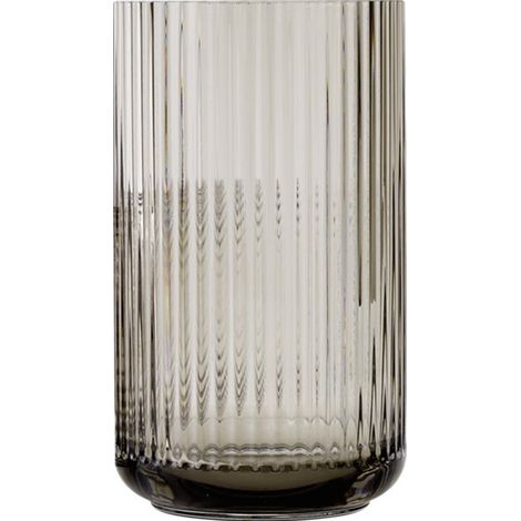 Vase H25 cm Ambre un vase en verre soufflé à la bouche dans le style scandinave avec des rainures comme vase décoratif pour fleurs, arbustes ou photophore pour bougies et bougies chauffe-plat (1/5)