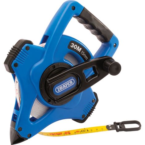 Draper 30m Rapid Rewind Surveyors Tape Measure – Professional PC Surveying Tape with Durable Construction (1/5)