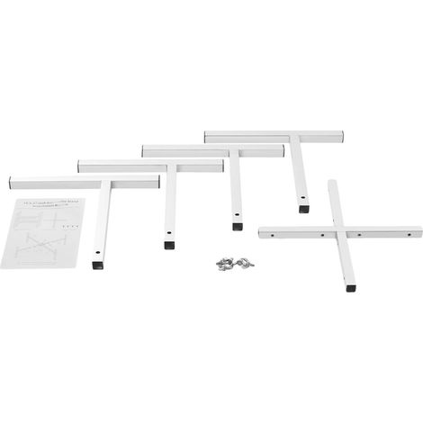 Support de poêle à bois, hauteur réglable, design coupe-vent, BLANC (1/2)
