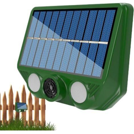 Répulsif Solaire - Ultrasons 20 à 36,5 kHz - Détecteur de Mouvement PIR - Étanche IP66 - Pour Jardin Extérieur - 2 Pièces (1/5)