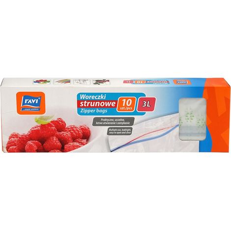 Bolsas con cierre hermético para alimentos, 3 litros, 10 unidades (1/4)