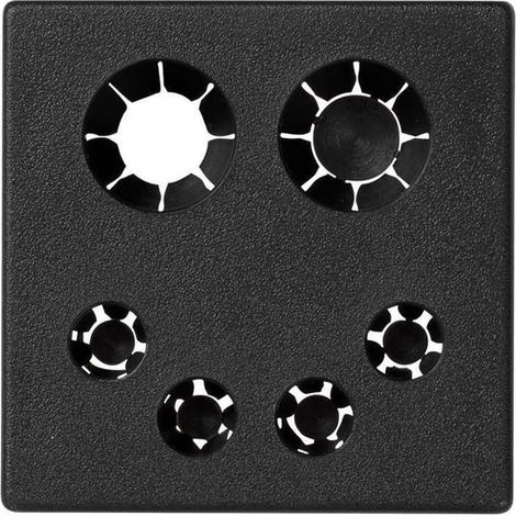 Simon Connect K45 Abdeckung für direkte Kabeleinführung, Schwarz, K20/14