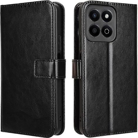 Brieftaschenhülle aus Crazy-Horse-Leder mit Struktur, kompatibel mit Honor 200 Smart 5G / Play 60 Plus 5G (1/5)