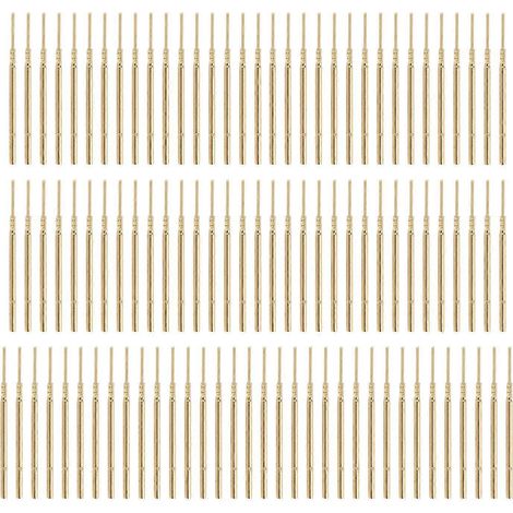 100 Stück Prüfnadelhülsen, Durchmesser 1,7 mm, Länge 38,3 mm, Prüfspitzenhülsen für elektronische Parameterprüfungen