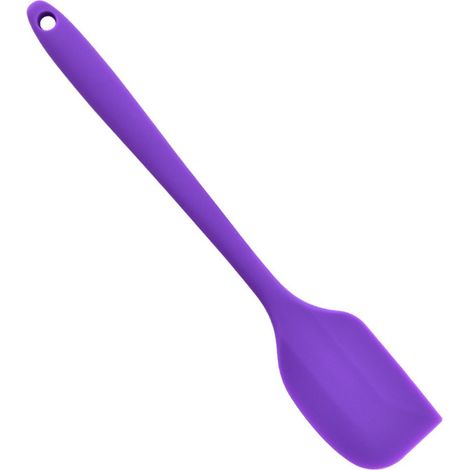 Spatule en silicone alimentaire, résistante aux hautes températures, antiadhésive, pour la cuisine et la pâtisserie, violette (1/5)