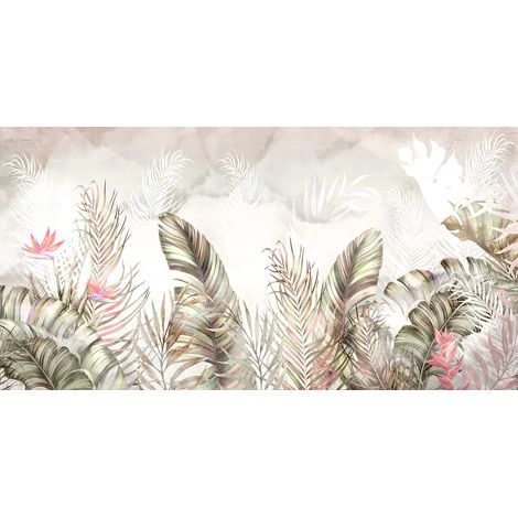 Papier peint panoramique - Plantes Tropicales - 130 cm x 66 cm (1/2)