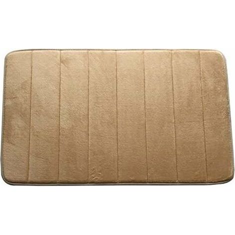 Memory Foam Bath Mat Bathroom Mat Non Slip Absorbent Super Soft Bath Mat Washable Quick Dry Bath Mat Large Size 19.7 x 31.5 (Cream) (1/2)