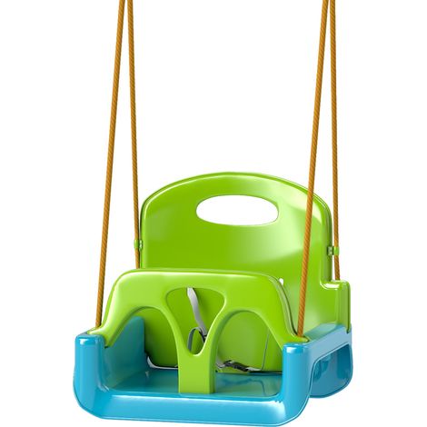 Outsunny Altalena da Giardino per Bimbi con Corda Regolabile e Cintura Verde (1/5)