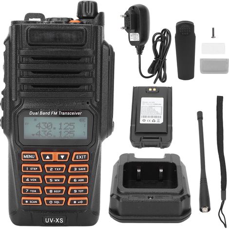 Talkie-walkie double bande 10W UHF VHF longue portée IP67 étanche radio bidirectionnelle pour BaoFeng UVXS chargeur 100-240V prise UE (1/5)