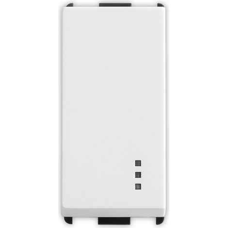 Pulsante 1 polo 10A Bianco illuminabile serie Pixia Master 11005