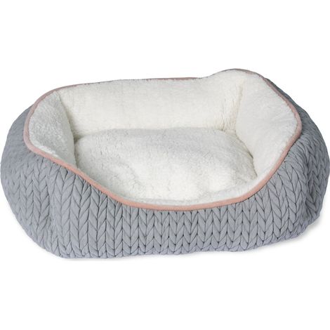 K CAMA PARA MASCOTA, CUADRADA 47 X 41 X 16 CM MENTA-GRIS