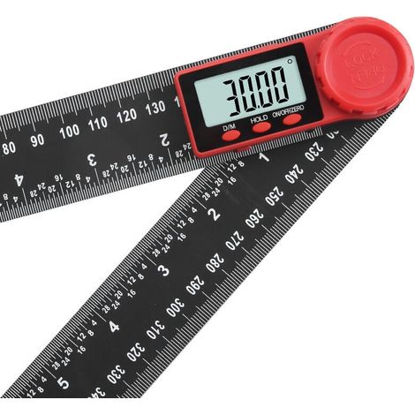 Rapporteur Numérique 300mm 2 en 1 LCD Verrouillage (1/4)