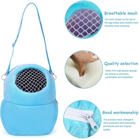 Transporteur De Hamster - Transporteur d'Animaux - Sac Transport Lapin Hamster - Avec Bandoulière - Pour Petits Animaux De Compagnie Planeur De Sucre (1/5)