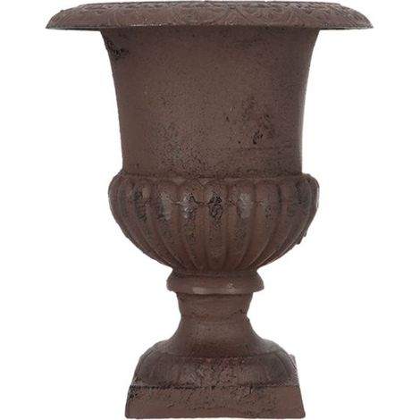 Esschert Design – Vase médicis haut en matériaux durables – Hauteur imposante 90cm – Détails sculpturaux inspirés de l'art classique – Pour intérieur et extérieur