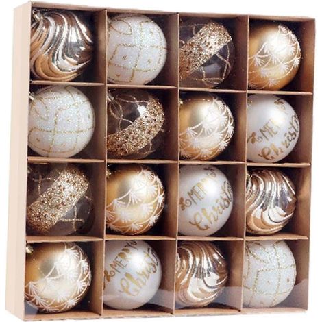 16 boules de Noël décoratives incassables en vrac (1/5)