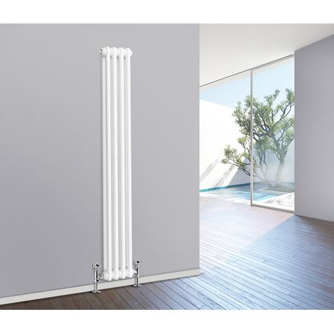 Traditional Radiator Cast Iron Style Radiator 2 Column White 1800 x 200mm (1/7)