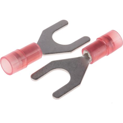 Cosse à fourche à sertir RS PRO Isolé, Rouge 16AWG 1.5mm² 22AWG 0.5mm²