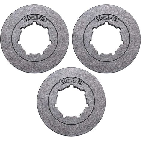 Kit jante de pignon 3/8" 10 dents 3 pièces pour Stihl 064 066 070 080 084 088 090 MS640 MS660 MS880 MS720 Tronçonneuse Standard 7 cannelures 22MM (1/5)