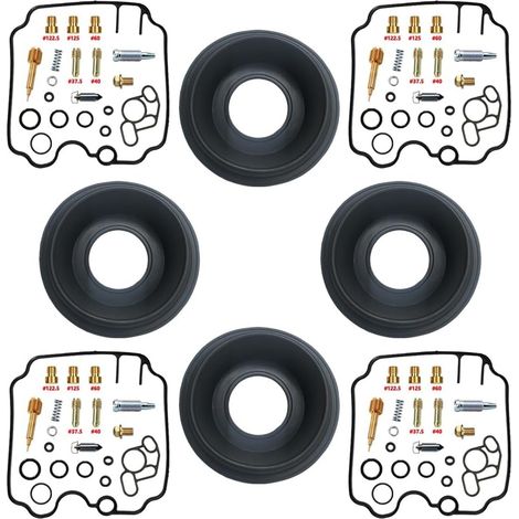 Vergaser Reparatursatz für FZR1000 1989-1995 1000ccm BDST38 für FZR1000 EXUP FZR 1000 Reihenvierzylinder 1991 1993 Reparatur Teile Motorrad Vergaser Überholung Ersatz Schwimmer Düsen (1/5)