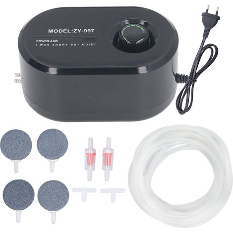 Aquarium Air Pump Oxygen Aerator Pump Double Layer Soundproof Quiet Versatile Fish Tank Air Pump Air Bubbler for Fish Tank EU Plug 220V 4cm Sand Plate (1/5)