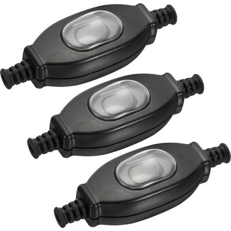 3Pcs Waterproof Inline Cord Switch, On/Off Cord Lamp Rocker Switches, 3A 250V AC Appliance Switch, Lamp Cord Cable Switch (1/5)