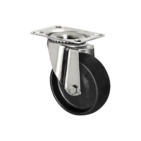 CASCOO Lenkrolle ø 100 mm Serie C4C4 Gleitlager Edelstahl