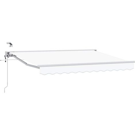 Store banne électrique rétractable, blanc, 3 x 2,5 mètres (1/5)