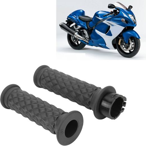 Ein Paar 25-mm-Motorradlenker (Referenz: S001) in Schwarz, 25-mm-Universal-Gashebel. (1/5)
