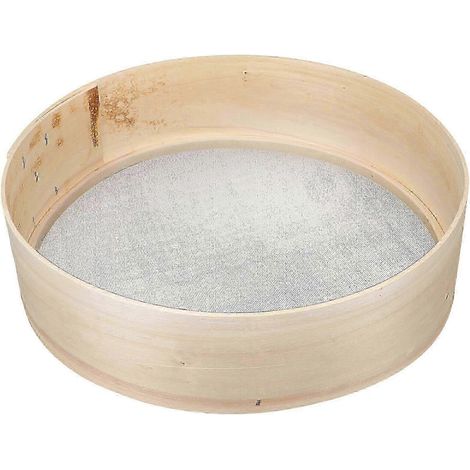 Tamis à pâtisserie en bois - Passoire à farine manuelle pour la cuisine (1/2)