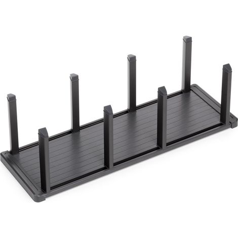 emuca portaplatos vertical orderbox para cajón, 159x468mm, aluminio y plástico, gris antracita