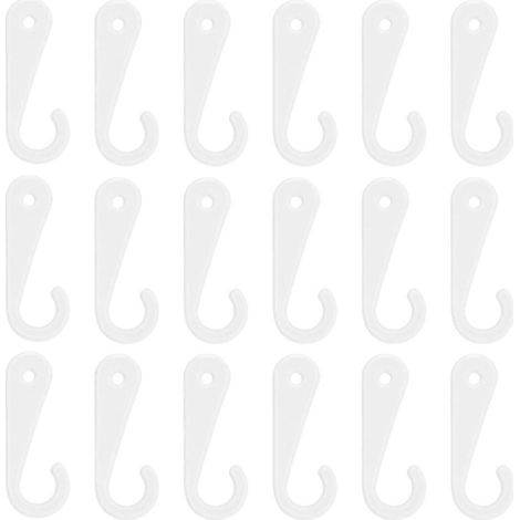 Crochets de présentation en plastique en forme de J pour chaussettes et chapeaux (lot de 200). (1/5)