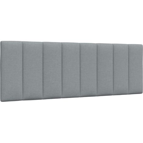 Cuscino Testiera Hanko Grigio Chiaro 120 cm in Tessuto vidaXL