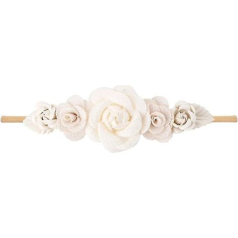 Baby-Stirnband mit künstlicher Blume, aus weichem und elastischem Nylon, Prinzessinnenstil, niedlich, für Neugeborene und Kleinkinder (C-3) (1/5)