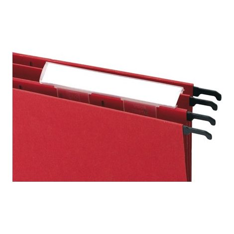 PACK 25 VISORES POLIESTIRENO CRISTAL RIGIDO PARA CARPETAS COLGANTES 85X15MM GIO 400108844