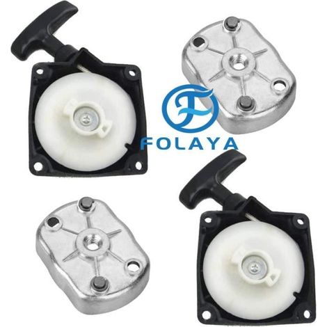 FOLAYA Lanceur + Mitnehmerplatte pour 33cc 43cc 47cc 49cc 50cc débroussailleuse Tondeuse à Gazon Pocket Dirt Bike Scooter Chopper (1/4)