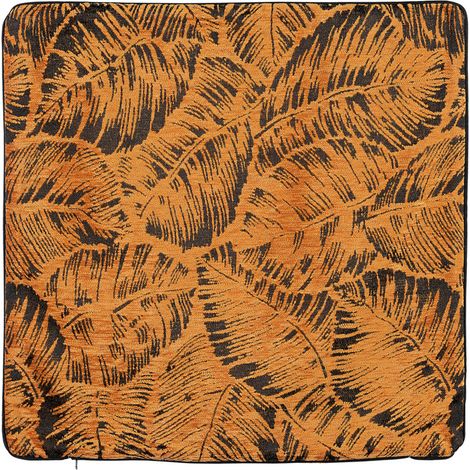 Housse de coussin esprit jungle tropicale Marron Clair 40x40 cm