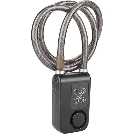 Antivol de vélo intelligent étanche à code 110 dB avec alarme antivol (piles non incluses). (1/5)