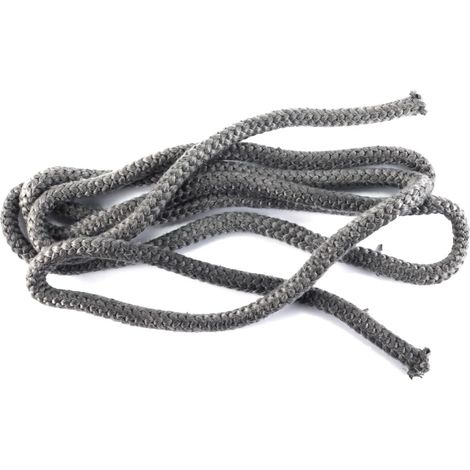 Cordon d'étanchéité pour four, cheminée, joint de porte de poêle à bois, 12 mm x 3 m, fibre de verre noire (1/5)