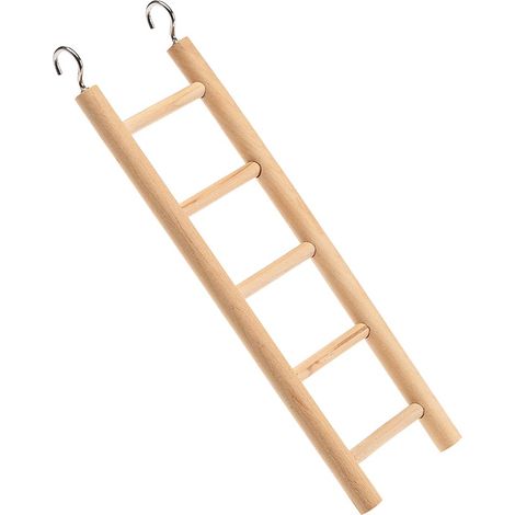 Ferplast Scaletta PA 4002 Scaletta in legno per parrocchetti, cocorite e calopsiti - 3 misure. Variante PA 4002 - Misure: 7 x h 22.8 cm -