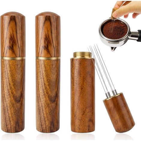 Ensemble de 3 agitateurs à café expresso, 6 aiguilles de 0,5 mm, outil de dosage précis WDT avec pointes fines pour la préparation de l'expresso, accessoire de barista compatible avec les machines à e (1/5)