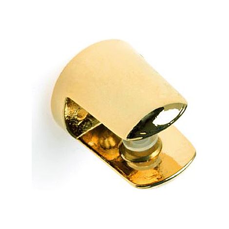 Soporte Fijo para Baldas de Cristal y Madera Fabricado en Zamak Acabado en Oro Para Baldas con Espesores de 8-10 mm Medidas 202024 mm Sistema de Fijación Atornillado 1 Unidad -