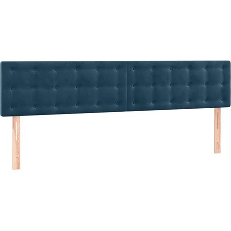 Maison Exclusive - Cabeceros terciopelo azul oscuro 200x5x78/88 c (1/5)
