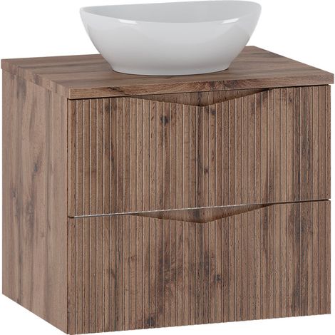 Mobile bagno con lavabo Tao marrone 60cm (1/5)