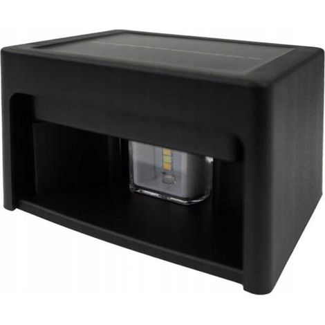 Lampada solare a LED per facciate, grado di protezione IP44, con angolo di emissione luminoso regolabile (luce calda/fredda). (1/5)