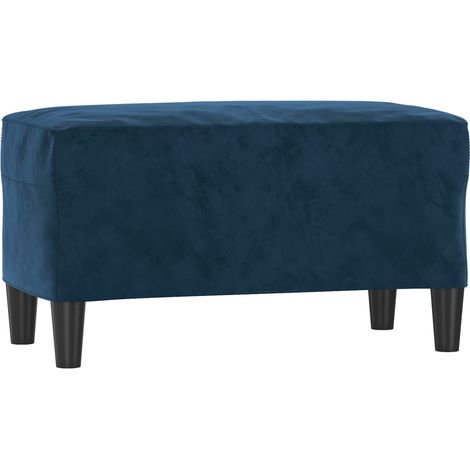 Banco azul 70 x 35 x 41 cm terciopelo 020010684