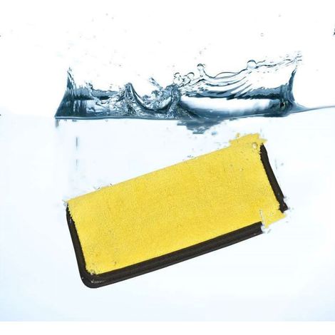 Serviette de lavage auto microfibre double face gris jaune, chiffon absorbant professionnel épais pour séchage, 30x30 cm (1/5)