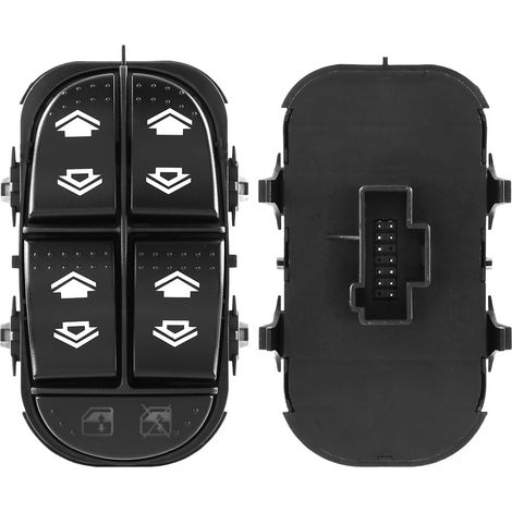 Boîtier de commutateur de lève-vitre double face pour Ford Focus 1998-2005, référence 2M5T14A132DB, plastique robuste, commande de vitre électrique, pièce de rechange compatible. (1/5)