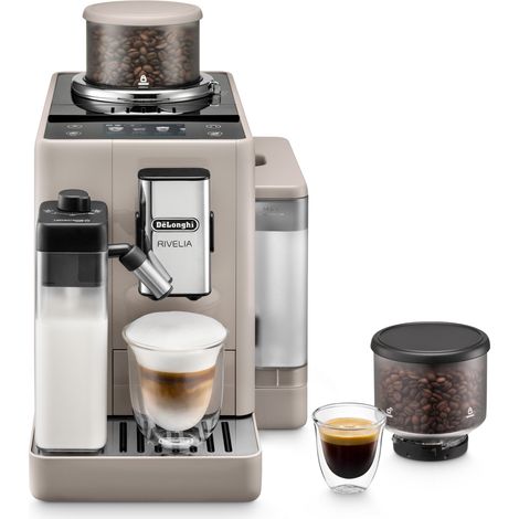 De’Longhi Rivelia - Macchina Automatica per Caffè in Chicchi, 16 bevande one-touch, Display touch Beige (EXAM440.55.BG). Tipo di prodotto: Macchina per espresso, Tipologia m... - EXAM440.55.BG RIVELIA
